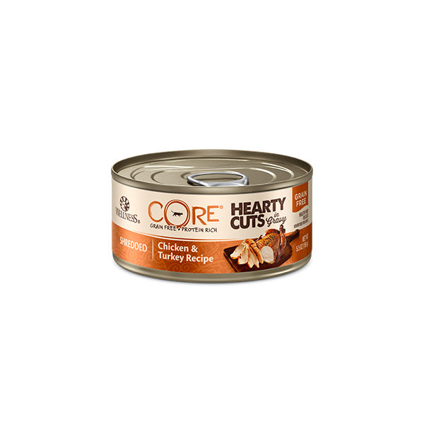 Wellness寵物健康 CORE Hearty Cuts in Gravy高蛋白無穀物厚切真肉貓主食罐5.5oz