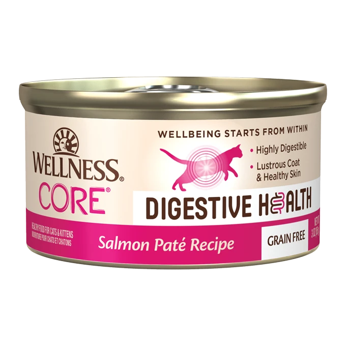 Wellness寵物健康 CORE Digestive Health高蛋白消化易無穀物貓肉醬主食罐系列3oz