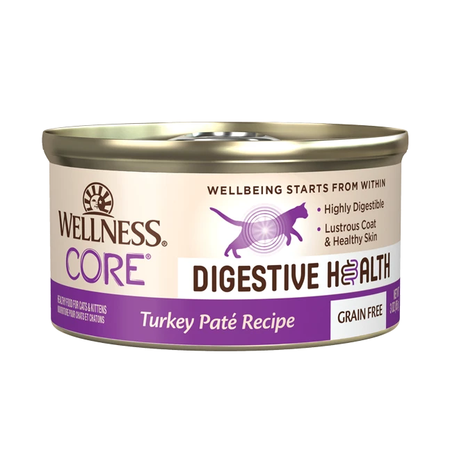 Wellness寵物健康 CORE Digestive Health高蛋白消化易無穀物貓肉醬主食罐系列3oz
